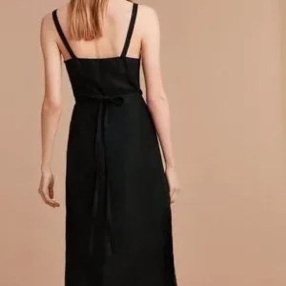 Aritzia Wilfred  | Astere Black Wrap Midi Dress Size XXS - Picture 4 of 10